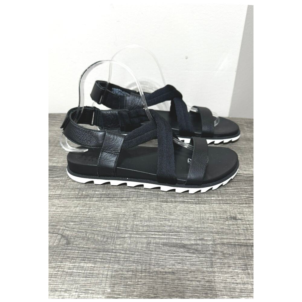 Sorel Women’s Roaming Multi-Strap Decon Strappy Sandal Size 7.5 Black Leather
